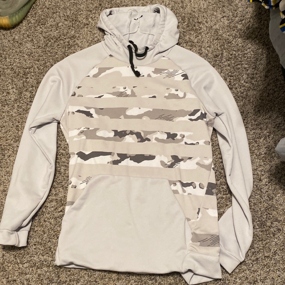 Nike white camo hoodie
